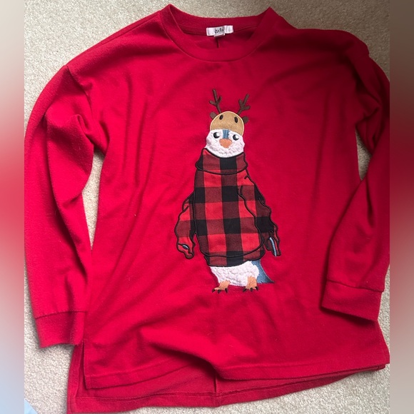 🎄 Women’s Isla Comfy Plaid Red Christmas Long Sleeve Top - Picture 1 of 5
